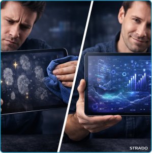 Strado-Tech Szkło hartowane matowe do Apple iPad Air 11 M3 2025 Gen. 7 2025 / M2 2024 Gen. 6 2024 (ochronne na tablet 9H 2,5D wycięcia glass) 8
