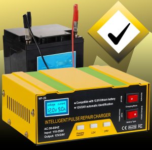 Azo Prostownik samochodowy akumulatorów auta funkcja naprawy 12v 24v ładowarka - er1085 3