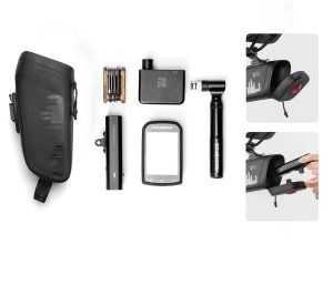 RockBros Torba rowerowa AS-141 podsiodłowa lekka z inteligentną lampką tylną - czarna (5907769391514) 2