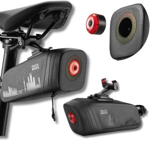RockBros Torba rowerowa AS-141 podsiodłowa lekka z inteligentną lampką tylną - czarna (5907769391514) 3