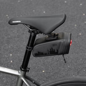 RockBros Torba rowerowa AS-141 podsiodłowa lekka z inteligentną lampką tylną - czarna (5907769391514) 6