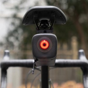 RockBros Torba rowerowa AS-141 podsiodłowa lekka z inteligentną lampką tylną - czarna (5907769391514) 7