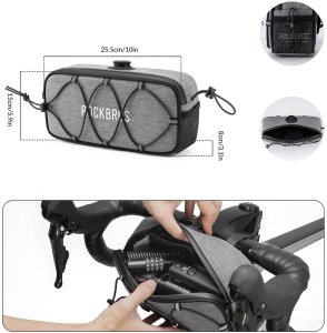 RockBros Torba na kierownicę 1,9L TL001 Road to Sky wodoodporna – szara (5907769391835) 3