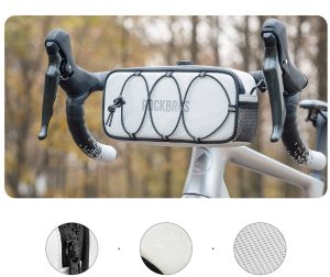 RockBros Torba na kierownicę 1,9L TL001 ROAD TO SKY wodoodporna – biała (5907769391804) 2