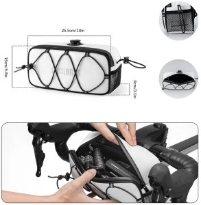 RockBros Torba na kierownicę 1,9L TL001 ROAD TO SKY wodoodporna – biała (5907769391804) 3