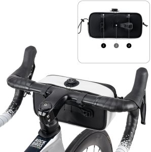 RockBros Torba na kierownicę 1,9L TL001 ROAD TO SKY wodoodporna – biała (5907769391804) 5
