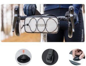 RockBros Torba na kierownicę 1,9L TL001 ROAD TO SKY wodoodporna – biała (5907769391804) 6
