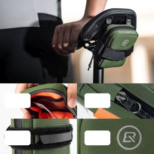 RockBros Torba podsiodłowa F006 mała, kolor wojskowa zieleń (5907769391460) 4