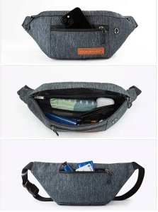 RockBros Saszetka rowerowa H33 biodrowa 1,5 l - szara (5907769391699) 6