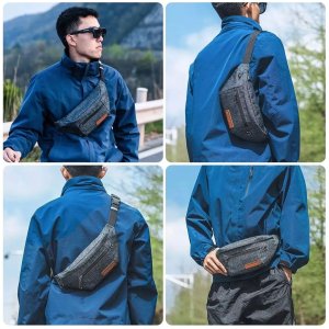 RockBros Saszetka rowerowa H33 biodrowa 1,5 l - szara (5907769391699) 7