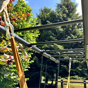 Małpiszon Siłownia ogrodowa MONKEY BAR Trapez ścianka huśtawka kokon 12