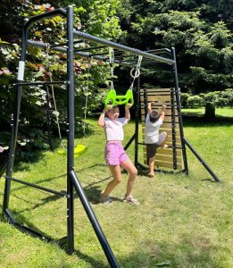 Małpiszon Siłownia ogrodowa MONKEY BAR Trapez ścianka huśtawka kokon 15