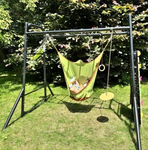 Małpiszon Siłownia ogrodowa MONKEY BAR Trapez ścianka huśtawka kokon 19