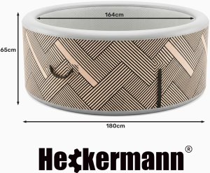 SPA ogrodowe Heckermann Dmuchane Jacuzzi 800L 180CM 4 osobowe Spa ogrodowe Basen z hydromasażem 14