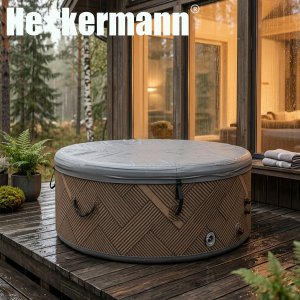 SPA ogrodowe Heckermann Dmuchane Jacuzzi 800L 180CM 4 osobowe Spa ogrodowe Basen z hydromasażem 8