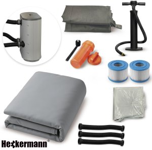 SPA ogrodowe Heckermann Dmuchane Jacuzzi 800L 180CM 4 osobowe Spa ogrodowe Basen z hydromasażem 10
