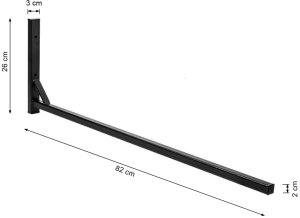 QLS Wieszak ścienny na box dachowy metalowy szary 82 x 26 CM (08567) 3