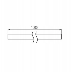 Kanlux Osłona szynoprzewodu 1-fazowego TEAR 1F COVER 1M czarny (45898) 2