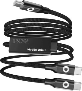 Kabel USB Mobile Origin 140W Dual Charge USB-C Cable 1.2 m CB10 (MO-140WDCH-CB10) 2