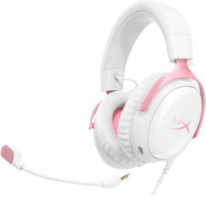 Słuchawki HyperX Zestaw słuchawkowy Cloud III Gaming Headset biały/różowy - (9W1Q4AA) 2