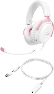 Słuchawki HyperX Zestaw słuchawkowy Cloud III Gaming Headset biały/różowy - (9W1Q4AA) 4