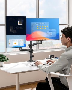 Triadyn Uchwyt biurkowy na 2 monitory 13" - 32" DuoHighFlexMount (TRD-BLK-Hi2AL) 2