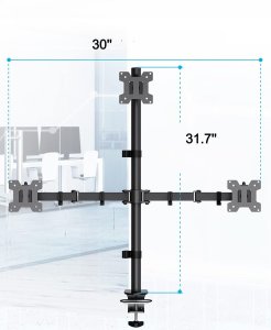 Triadyn Uchwyt biurkowy na 3 monitory 14" - 32" TriClamp (TRD-BLK-3C) 2
