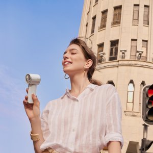 Wentylator Jisulife Mini wentylator Handheld Fan Pro1 Mini 4250 mAh USB-C przenośny wiatraczek dmuchawa - biały (6975061537403) 4