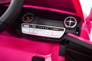 R-Sport Mercedes SL500 Auto na akumulator dla dzieci koła EVA skóra różowy EDUKAMP (S-506-RÓŻOWY) 20