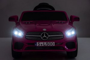R-Sport Mercedes SL500 Auto na akumulator dla dzieci koła EVA skóra różowy EDUKAMP (S-506-RÓŻOWY) 25