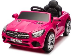 R-Sport Mercedes SL500 Auto na akumulator dla dzieci koła EVA skóra różowy EDUKAMP (S-506-RÓŻOWY) 28
