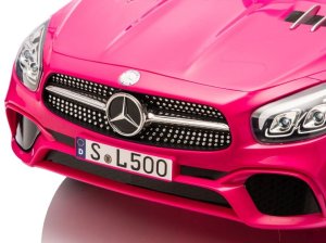 R-Sport Mercedes SL500 Auto na akumulator dla dzieci koła EVA skóra różowy EDUKAMP (S-506-RÓŻOWY) 29