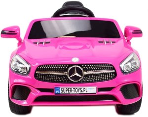 R-Sport Mercedes SL500 Auto na akumulator dla dzieci koła EVA skóra różowy EDUKAMP (S-506-RÓŻOWY) 3