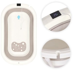 Ecotoys Wanienka dla dzieci na stelażu składana z odpływem termometr LCD EDUKAMP (5325) 6