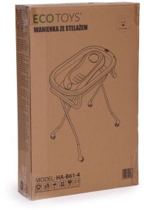 Ecotoys Wanienka dla dzieci na stelażu składana z odpływem termometr LCD EDUKAMP (5325) 9