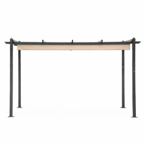 Uniprodo Pergola ogrodowa tarasowa 3x4 m stalowa altana zadaszenie beżowa MultiGarden EDUKAMP (5301) 5