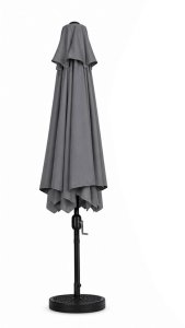 vidaXL Prostokątny duży parasol ogrodowy skośny łamany z korbą szary 200x130 cm MultiGarden EDUKAMP (5321) 8