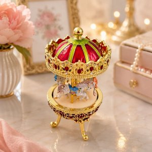 Giftdeco Metalowa pozytywka karuzela - dekoracja premium - prezent dla dziewczynki - MX-014 3
