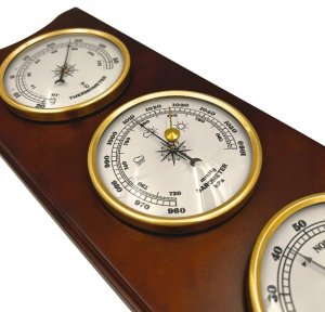 Giftdeco Elegancka Stacja Pogody - Barometr Termometr Higrometr 36cm Retro - YG336 2