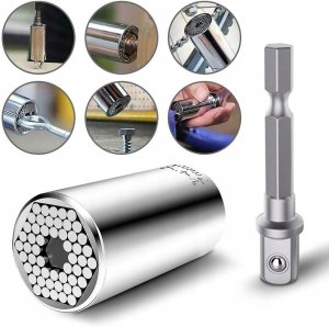 AX TECHNOLOGY Uniwersalna nasadka klucz 7-19 mm adapter do wkrętarki CR-V US-01 4