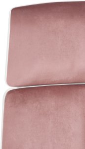 Krzesło biurowe Beliani Delight Welur Pastelowy róż 7