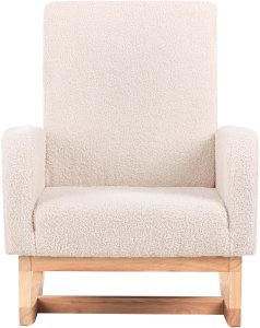 Beliani Fotel bujany dziecięcy boucle jasnobeżowy NORBY 5