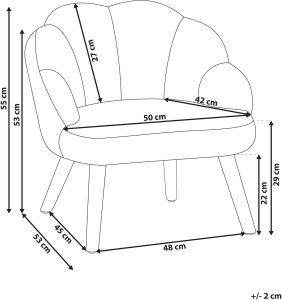 Beliani Fotel dziecięcy boucle pastelowy róż MILAND 3