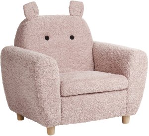 Beliani Fotel dziecięcy boucle różowy MARIBO 4