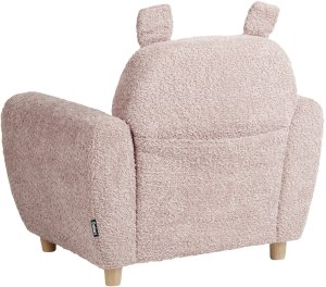 Beliani Fotel dziecięcy boucle różowy MARIBO 5