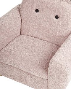Beliani Fotel dziecięcy boucle różowy MARIBO 6