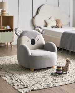 Beliani Fotel dziecięcy koala szary Hervik 2