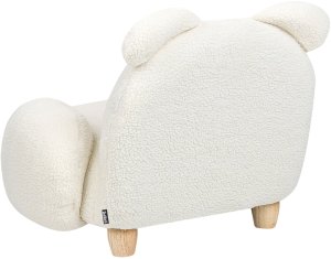 Beliani Fotel dziecięcy królik teddy biały KANNA 4
