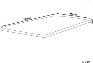 Beliani Materac nawierzchniowy topper lateksowy piankowy160 x 200 cm Gracious 3