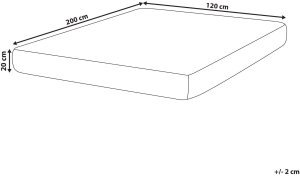 Beliani Materac kieszeniowy z lateksem SPRINGY H2/3 średnio twardy 120 x 200 cm 2